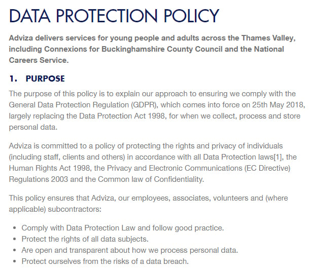 What Is A Data Protection Policy?