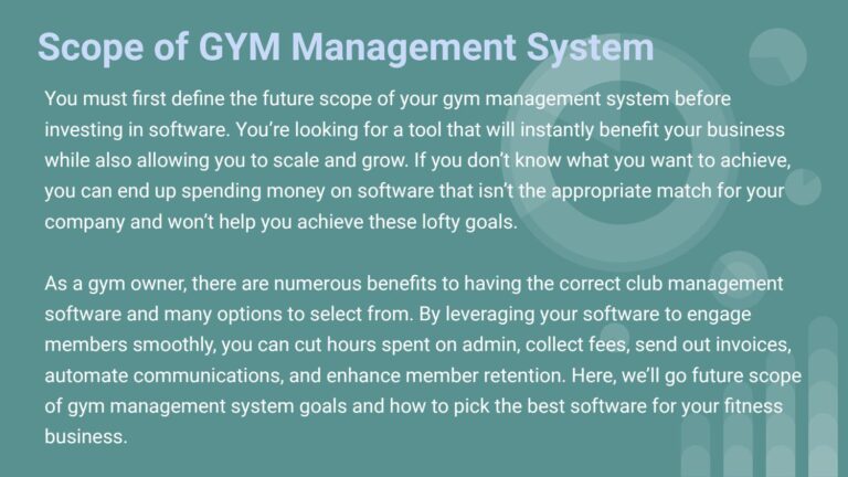 What Is The Purpose And Scope Of Gym Management System?